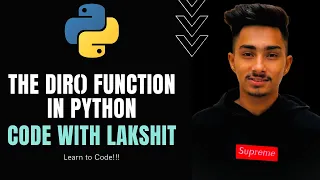 The dir Function in Python Code with Lakshit Python tutorial