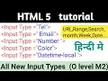 O level M2 R5 HTML5 New input type all new input type in html 5 HTML 5 tutorial o level