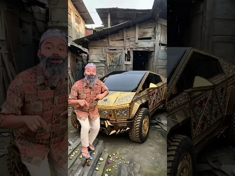 orang kaya punya motor keren, orang miskin punya becak butut !