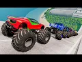 Download Lagu Epic High Speed Monster Jumps #033 | Monster Trucks \u0026 Cars - Beamng Drive