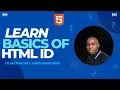 html id attribute is used to specify the unique id for an element