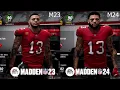 Madden NFL 24 vs Madden NFL 23 PS5 Graphics Gameplay Comparison