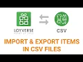 How to import export items in CSV files - Loyverse POS