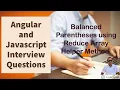 balanced parentheses javascript using reduce array helper