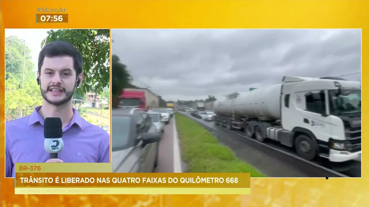 Apesar da liberação total da BR-376, rodovia segue em obras