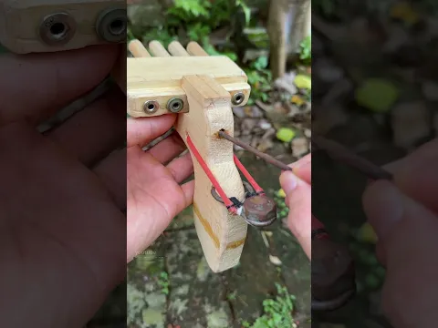 Amazing woodcraft – a wooden gun made with matches#diy  #bambooart #craft