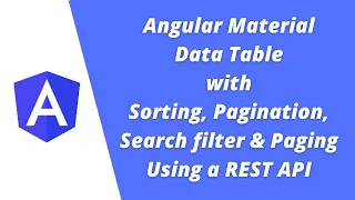 Angular Material Data Table with Paging sorting search filter Pagination