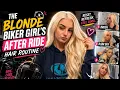 The Blonde Biker Girl s After Ride Hair Routine Motorcycle Lifestyle Vlog
