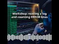 Workshop reading a log and counting ERROR lines CyberSecurity DevSecOps Expert Develop