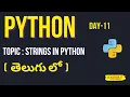 Day-11 Python Full Course in Telugu How to Work with Strings in Python Ashok IT