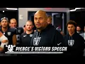 Antonio Pierce s Locker Room Victory Speech vs Browns Raiders NFL