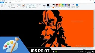 How to Draw Hanuman Ji Poster in MS Paint