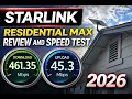 Starlink residential Max review 2026 Cloudy Speed test