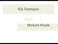 Learn Sql Day 8 Data Types in Sql Sql Journey With Shrikant