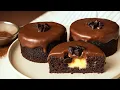 Mini Chocolate Cakes with Pastry Cream Ganache Elegant Rich Easy