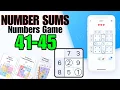 NUMBER SUMS Number Game level 41 42 43 44 45