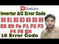 Dawlance Inverter Model Error Code E0 E1 E2 E3 E4 E5 E6 E8 E9 Fo F1 F2 F3 F4 F5 EH