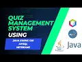 Quiz Management System JAVA SWING mySQL netBeans