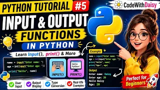 Python Tutorial Input Print and User Input in Python Explained for Beginners
