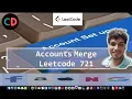 Accounts Merge Leetcode 721 Live coding session Union Find DSU