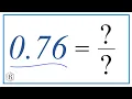 0 76 as a Fraction simplified form