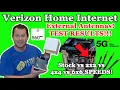 TEST RESULTS Verizon 5G Home Internet New Cube Gateway - External Antenna Speeds