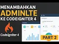 Menambahkan AdminLTE ke CodeIgniter 4 Tutorial CI 4 Bagian 2