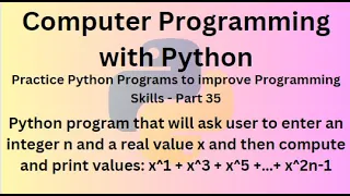 Python Programming Language Course - Practice Python Programs to improve Programming Skills Part 35