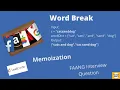 Word Break II Leetcode 140 Java Solution