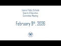 Livonia Public Schools Committee Meeting February 9 2026