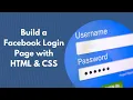 Build a Facebook Login Page using HTML and CSS