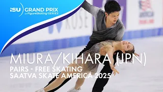 riku miura ryuichi kihara pairs free skating saatva skate america 2025 gpfigure