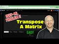 Deep-ML 2 Transpose A Matrix