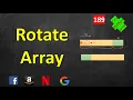 Rotate Array LeetCode 189 C Java Python