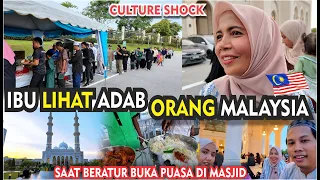 IBU TERKEJUT! PERTAMA KALI LIHAT ADAB ORANG MALAYSIA BERATUR BUKA PUASA DI MASJID 🇲🇾