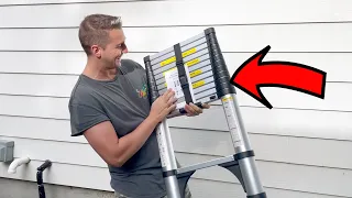 Soctone Telescoping Ladder 12 5 FT Aluminum Button Retraction Extension Ladder 330lbs Max - Review
