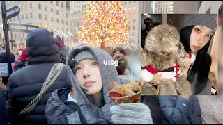 어떻게 크리스마스가 밤티..? | 뉴욕에서 보내는 망한 크리스마스 Vlog🙂‍↔️🎄 | 짱 큰 록펠러 트리보러 갔다가 사람구경만 잔뜩하고 온 날 브이로그