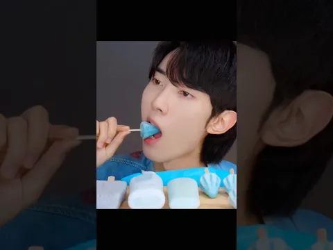 Eating ice cream for 10 years 🩵 #mukbang #challenge