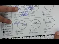 High School Geometry Area of Circle Review and Worksheet