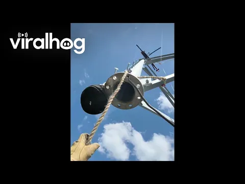 300-Foot Communications Tower Stacked With a Helicopter || ViralHog