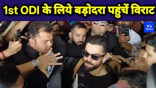 Virat Kohli in Vadodara | 1st ODI के लिए वडोदरा पहुंचे विराट | IND vs NZ #viratkohli @itstellyfactz 