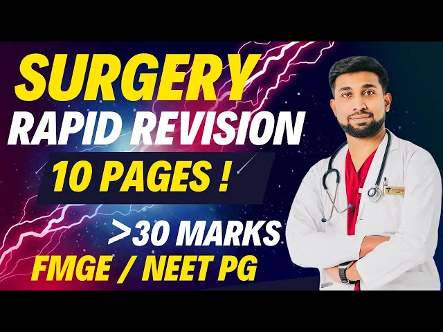 SURGERY Rapid Revision in 10 Pages ONLY🔥 FMGE & NEET PG Last Minute Guide #fmge #neetpg #mbbs #neet