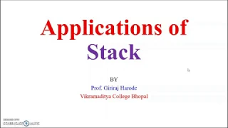 Data Structure 005 - Application of Stack or Prefix Infix and Postfix form of Notation and Recursion