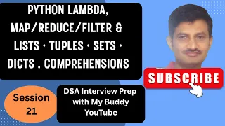 Python Lambda filter Comprehensions Lists Tuples Sets Dicts Practical
