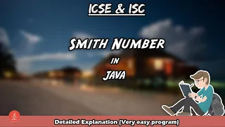 Smith Number in Java WAP to check if a number is smith number or not For ICSE ISC BluejCode