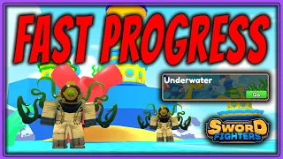 How To PROGRESS UNDERWATER MAP The FASTEST WAY Sword Fighters Simulator Update 10