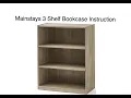 Mainstays 3 Shelf Bookcase Instruction