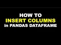 How to add Columns in Pandas DataFrame using INSERT method - P1 2