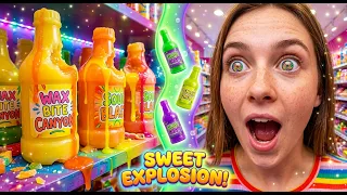 Super tempting fruit flavored bottle shaped wax candy Mukbang