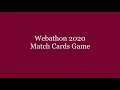 Webathon2020 Match Cards Game